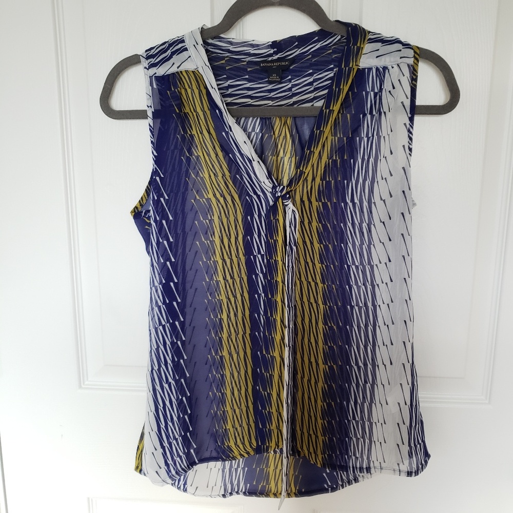 Banana Republic Sheer Sleeveless Blouse
